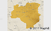 Physical 3D Map of Tabora, shaded relief outside