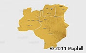 Physical 3D Map of Tabora, single color outside