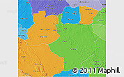 Political 3D Map of Tabora, political shades outside
