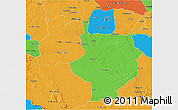 Political 3D Map of Tabora
