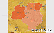 Political Shades 3D Map of Tabora, physical outside