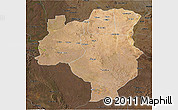 Satellite 3D Map of Tabora, darken