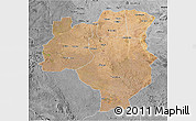 Satellite 3D Map of Tabora, desaturated