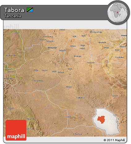Satellite 3D Map of Tabora