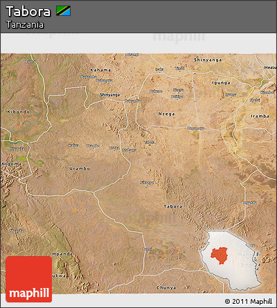 Satellite 3D Map of Tabora