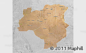 Satellite 3D Map of Tabora, lighten, desaturated