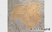 Satellite 3D Map of Tabora, semi-desaturated