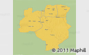 Savanna Style 3D Map of Tabora, single color outside