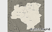 Shaded Relief 3D Map of Tabora, darken