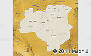 Shaded Relief 3D Map of Tabora, physical outside
