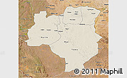 Shaded Relief 3D Map of Tabora, satellite outside