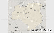 Shaded Relief 3D Map of Tabora, semi-desaturated