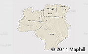 Shaded Relief 3D Map of Tabora, single color outside