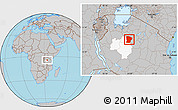 Gray Location Map of Igunga, highlighted parent region