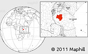 Blank Location Map of Tabora, within the entire country