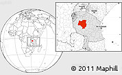 Blank Location Map of Tabora, highlighted country, within the entire country