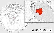 Blank Location Map of Tabora, highlighted country