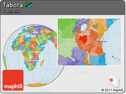 Political Location Map of Tabora, within the entire country