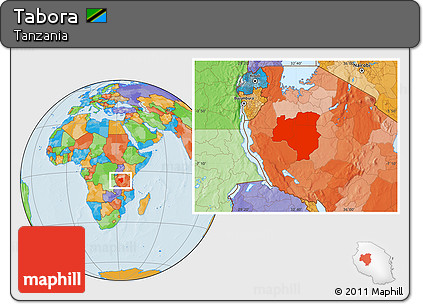 Political Location Map of Tabora