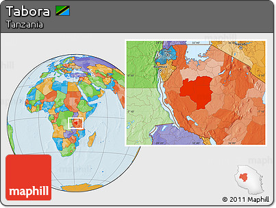 Political Location Map of Tabora