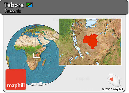 Satellite Location Map of Tabora