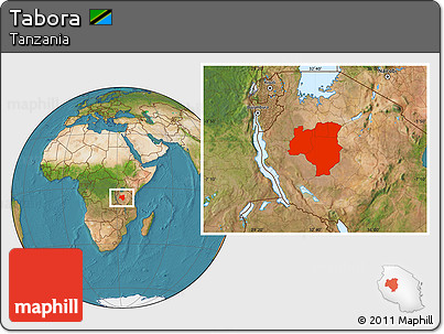 Satellite Location Map of Tabora