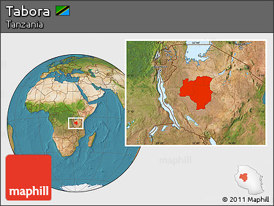 Satellite Location Map of Tabora