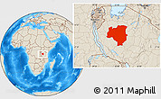 Shaded Relief Location Map of Tabora