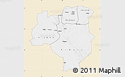 Classic Style Map of Tabora, single color outside