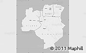 Gray Map of Tabora, single color outside