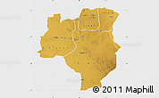 Physical Map of Tabora, single color outside