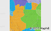 Political Map of Tabora, political shades outside