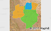 Political Map of Tabora, satellite outside