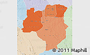 Political Shades Map of Tabora, lighten