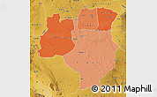 Political Shades Map of Tabora, physical outside