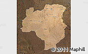 Satellite Map of Tabora, darken