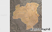 Satellite Map of Tabora, darken, semi-desaturated