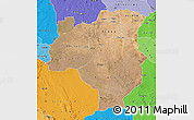 Satellite Map of Tabora, political shades outside