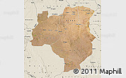 Satellite Map of Tabora, shaded relief outside