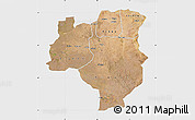 Satellite Map of Tabora, single color outside