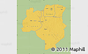 Savanna Style Map of Tabora, single color outside