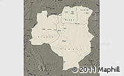 Shaded Relief Map of Tabora, darken