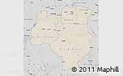 Shaded Relief Map of Tabora, desaturated