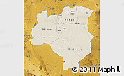 Shaded Relief Map of Tabora, physical outside