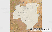 Shaded Relief Map of Tabora, satellite outside