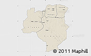 Shaded Relief Map of Tabora, single color outside