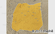 Physical 3D Map of Nzega, semi-desaturated