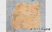 Satellite 3D Map of Nzega, desaturated