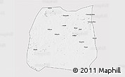 Silver Style 3D Map of Nzega, single color outside