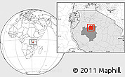 Blank Location Map of Nzega, highlighted country, highlighted parent region